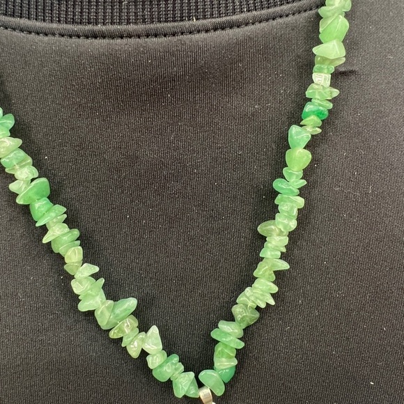 Abalone shell and Jadelite 925 Sterling silver necklace - Picture 6 of 8